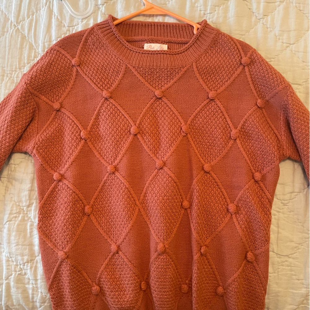 Pink lily sweater worn twice